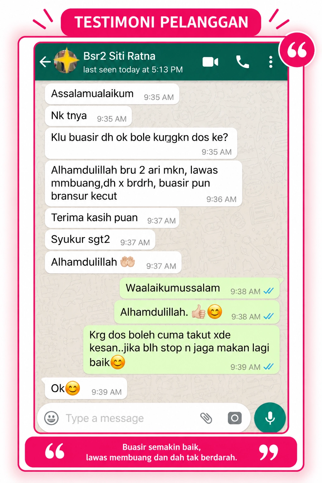 Testimoni Majun Buasir Kelantan 11