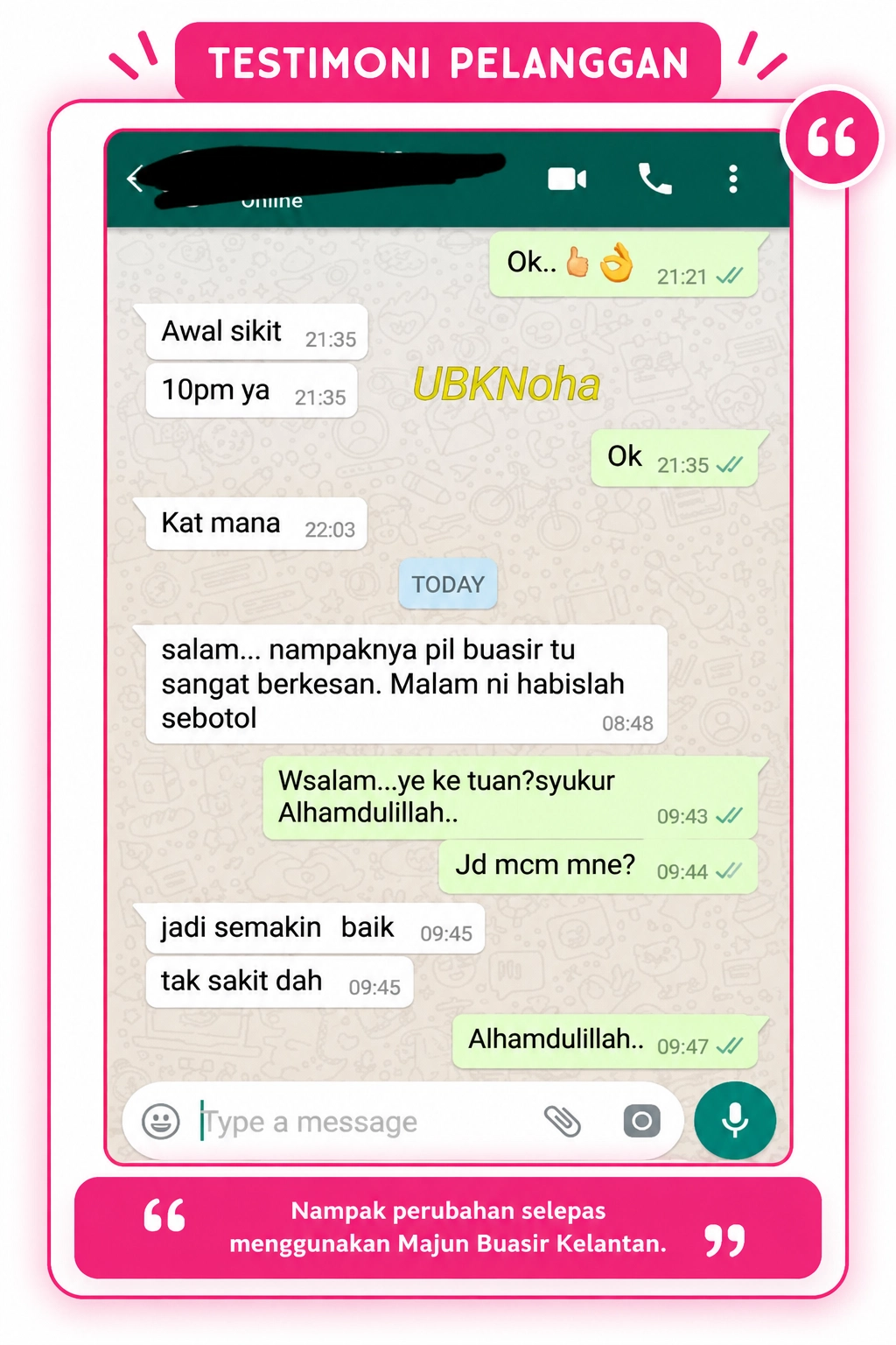 Testimoni Majun Buasir Kelantan 2