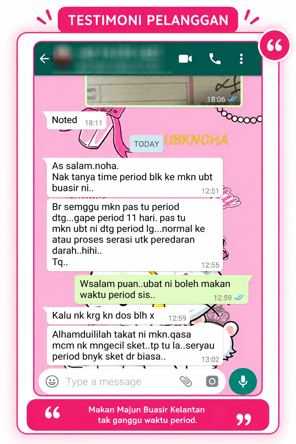 Testimoni Majun Buasir Kelantan 4
