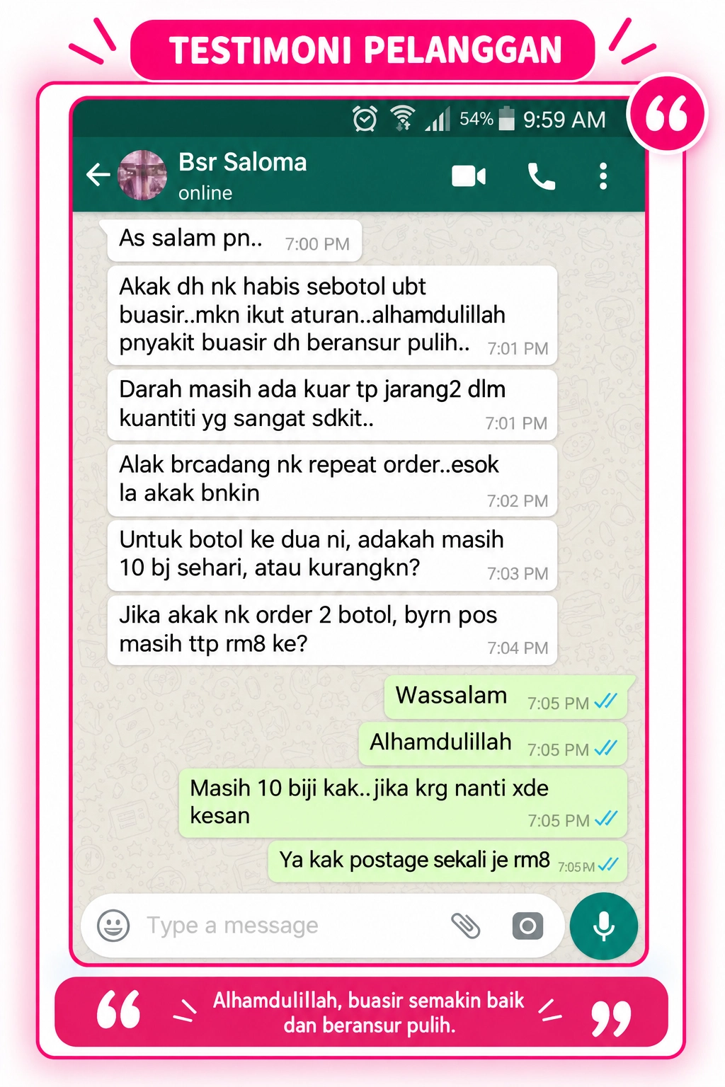 Testimoni Majun Buasir Kelantan 9