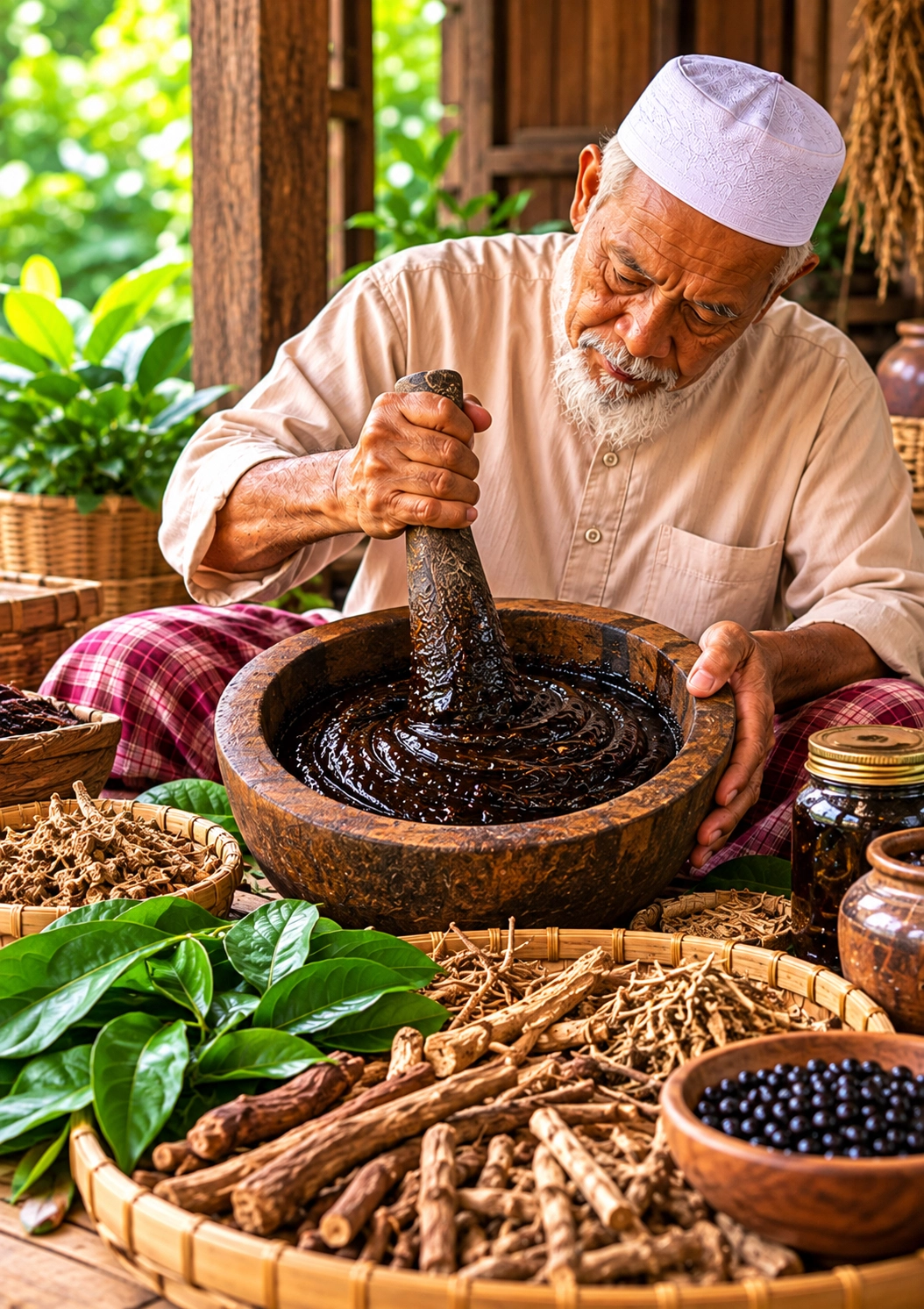 Penyediaan majun herba tradisional Kelantan